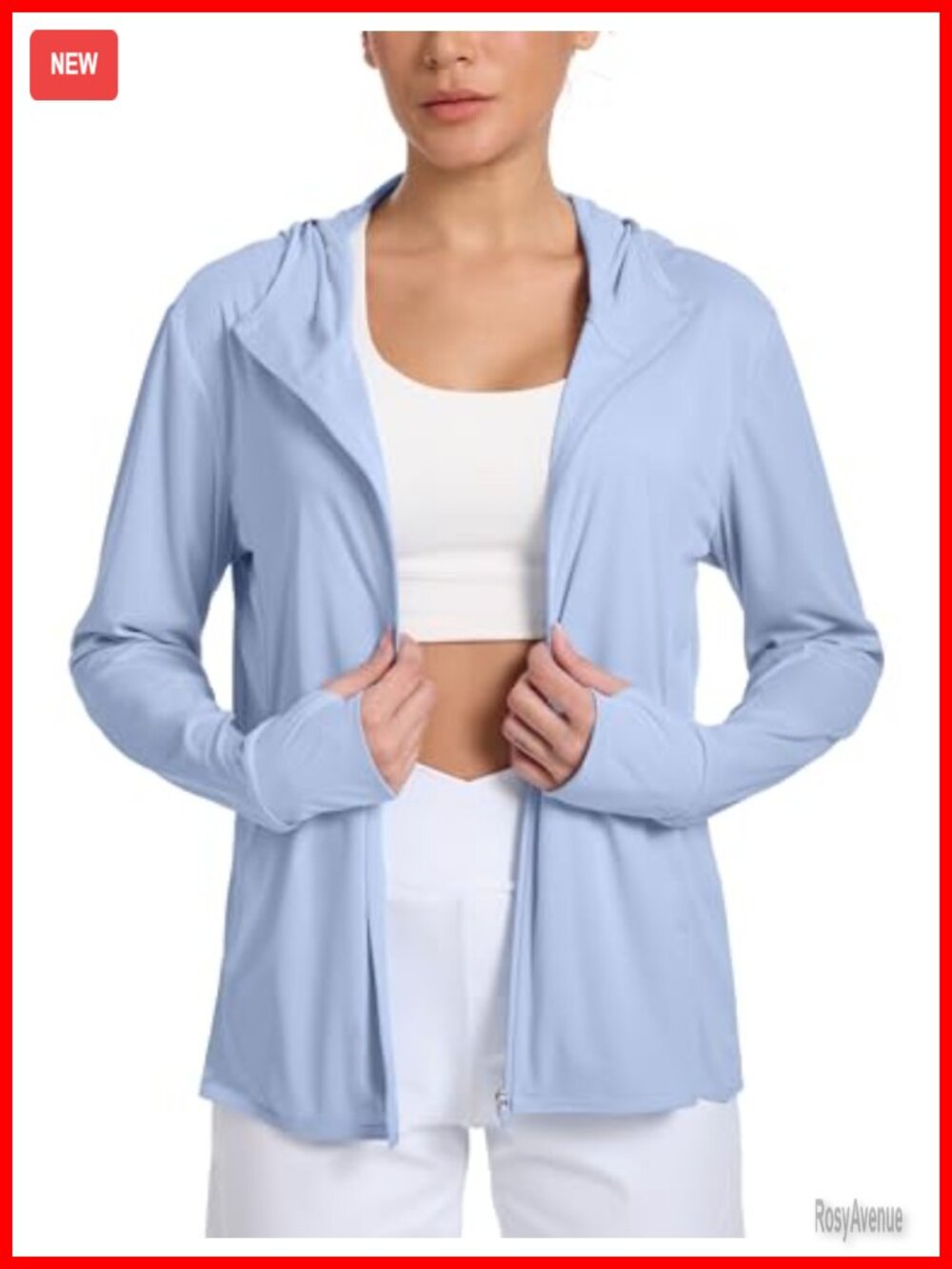 Women's UPF 50+ Sun Protection Jacket Zip Up Hoodie Lightweight UV Cover Up